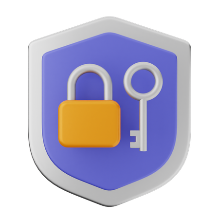 Lock Shield Protection  3D Icon