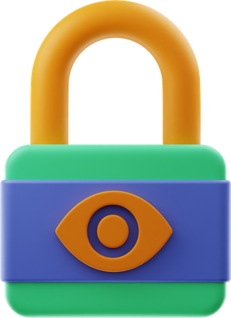 Lock Show Password 3D Illustration