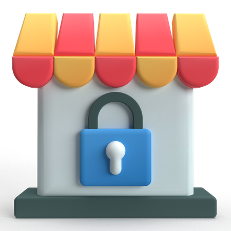 Lock Store  3D Icon
