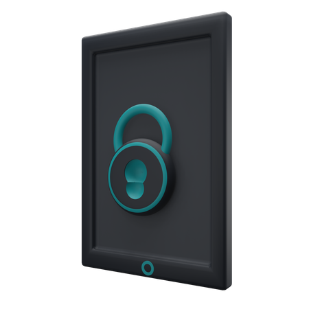 Lock Tablet  3D Icon