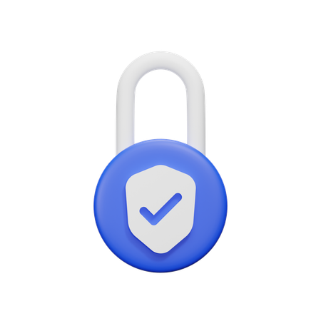 Lock Tick  3D Icon