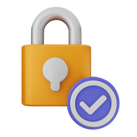 Lock Verification  3D Icon