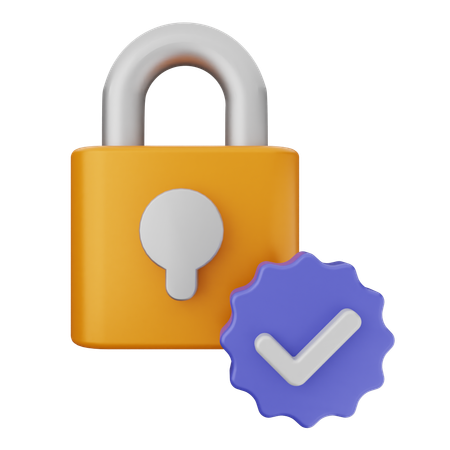 Lock Verification  3D Icon