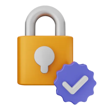 Lock Verification  3D Icon