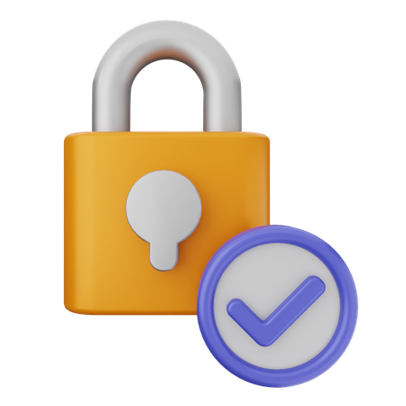 Lock Verification  3D Icon