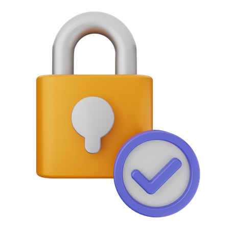 Lock Verification  3D Icon