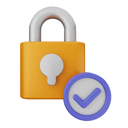 Lock Verification  3D Icon