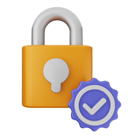 Lock Verification  3D Icon