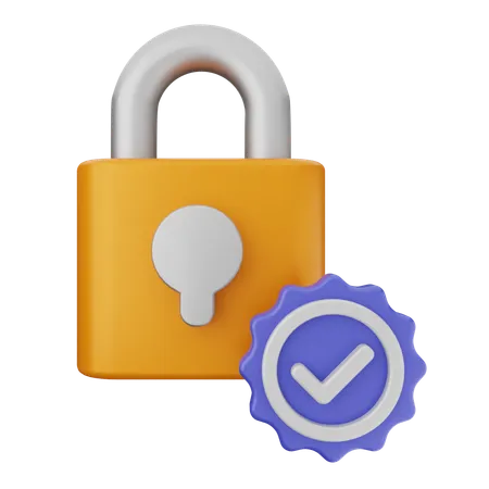 Lock Verification  3D Icon