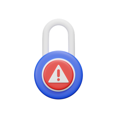 Lock warning  3D Icon