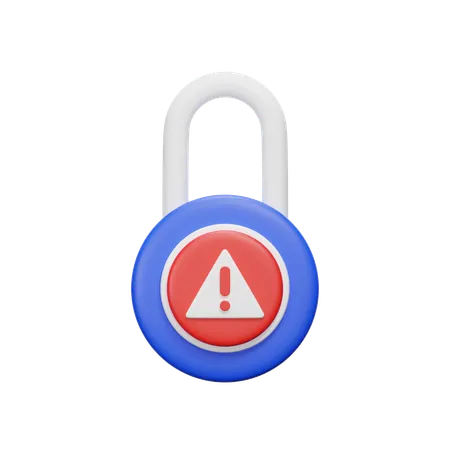 Lock warning  3D Icon