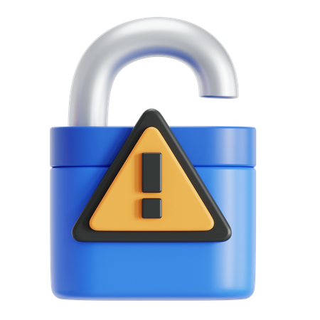 Lock warning  3D Icon