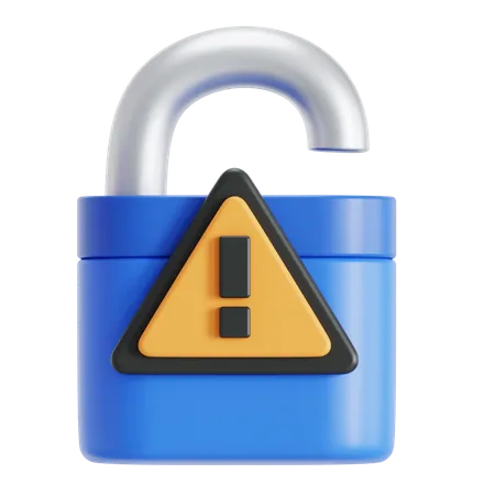 Lock warning  3D Icon