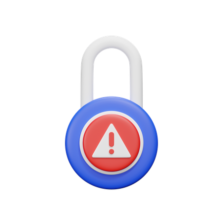 Lock warning  3D Icon
