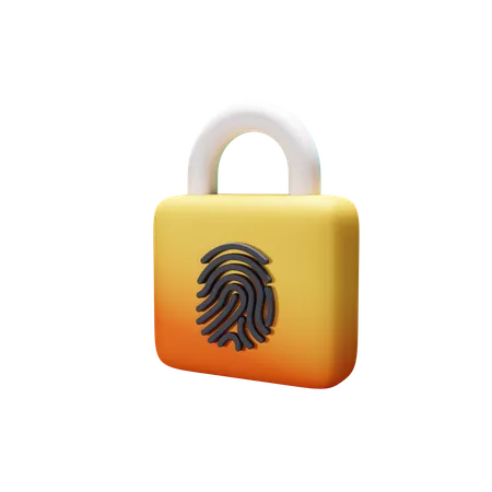 Lock with Finger  3D Icon