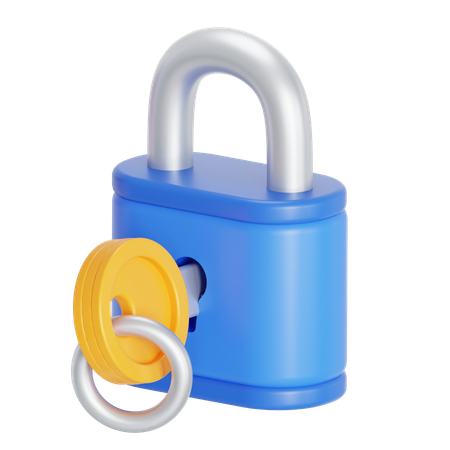 Lock with key  3D Icon