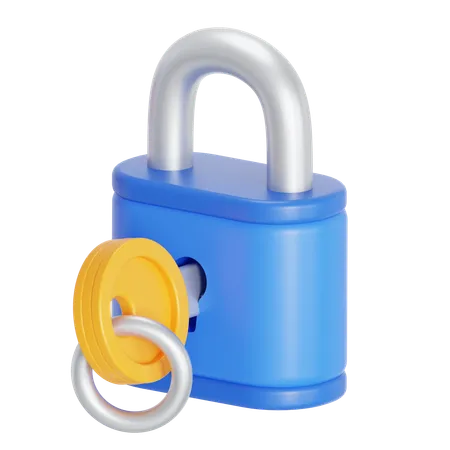 Lock with key  3D Icon