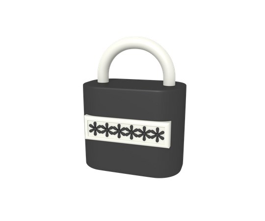 Lock with password 3D Icon