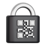 3d qr lock logo