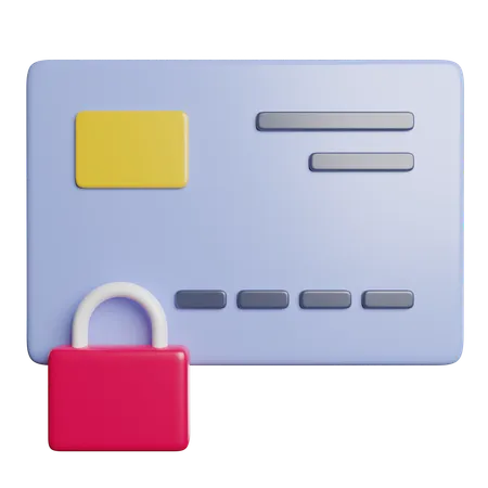 Locked Card Lock 3D Icon