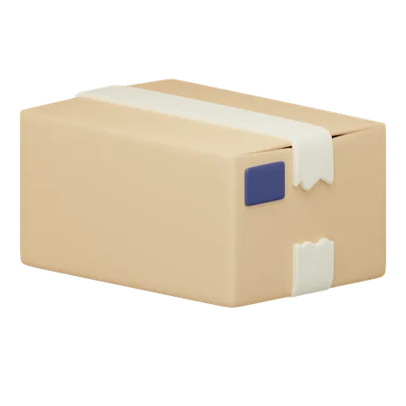 Locked Cardboard Box  3D Icon