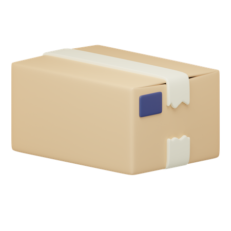 Locked Cardboard Box  3D Icon