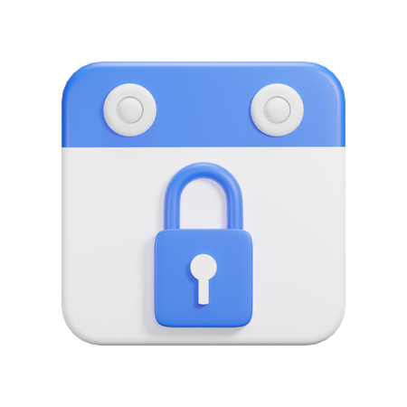 Locked Date  3D Icon