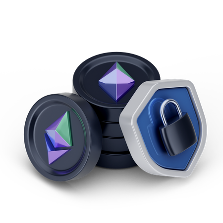 Locked Ethereum  3D Icon