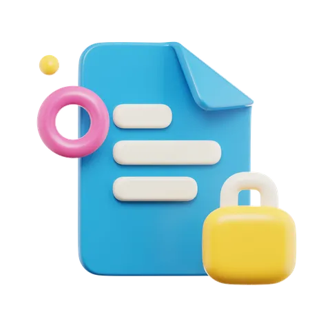 Locked File  3D Icon