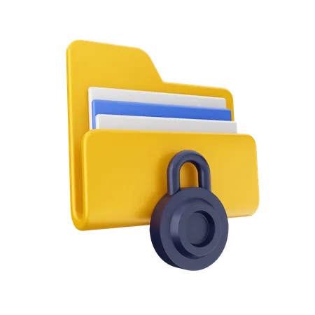 Locked File  3D Icon