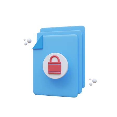 Locked File  3D Icon