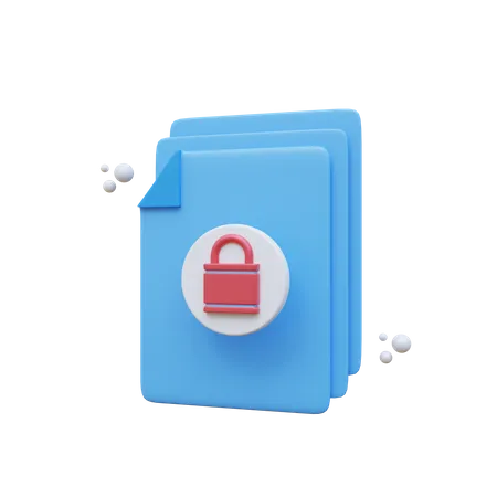 Locked File  3D Icon