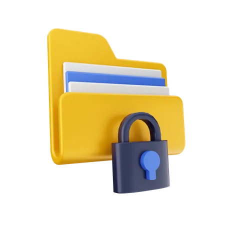 Locked File  3D Icon