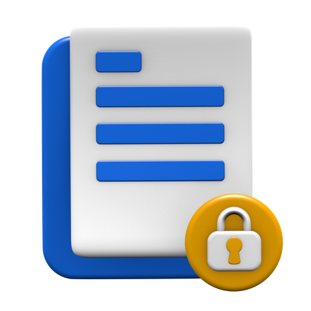 Locked File  3D Icon