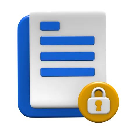 Locked File  3D Icon