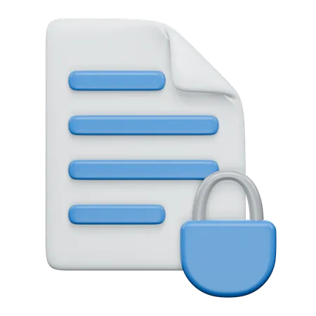 Locked File  3D Icon