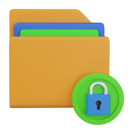 Locked File  3D Icon