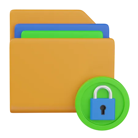 Locked File  3D Icon