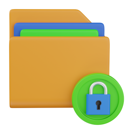 Locked File  3D Icon