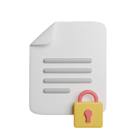 Locked File  3D Icon
