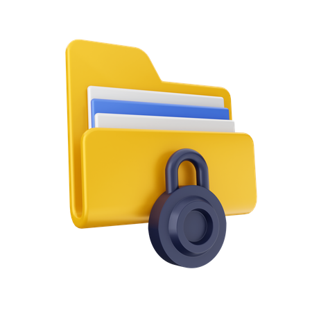 Locked File 3D Icon
