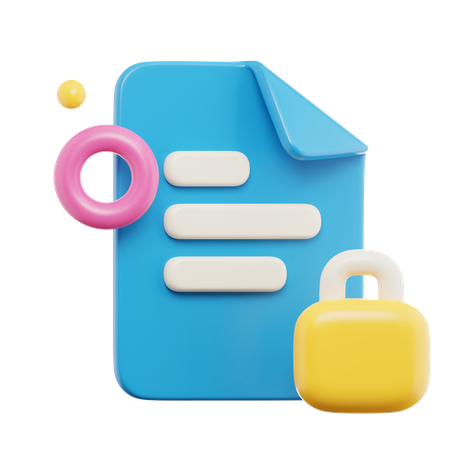 Locked File  3D Icon