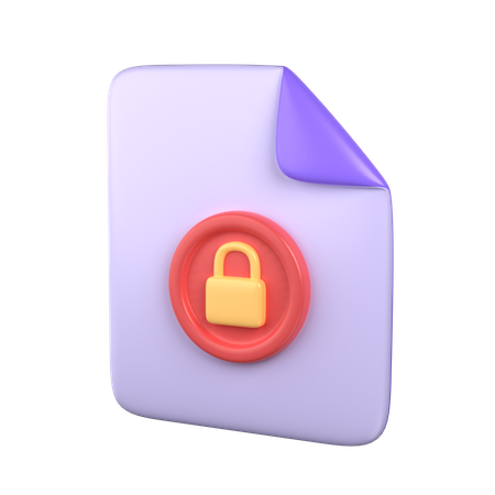 Locked File 3D Icon