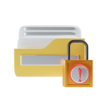 Locked folder  3D Icon