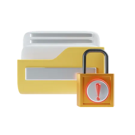 Lock Folder Icon 3D Icon