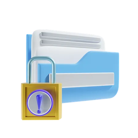 Lock Folder Icon 3D Icon