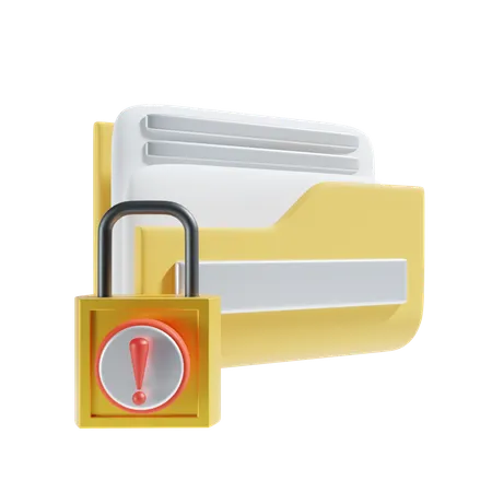 Locked folder  3D Icon