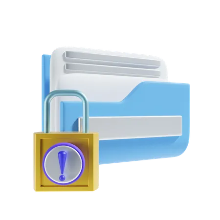 Locked folder  3D Icon