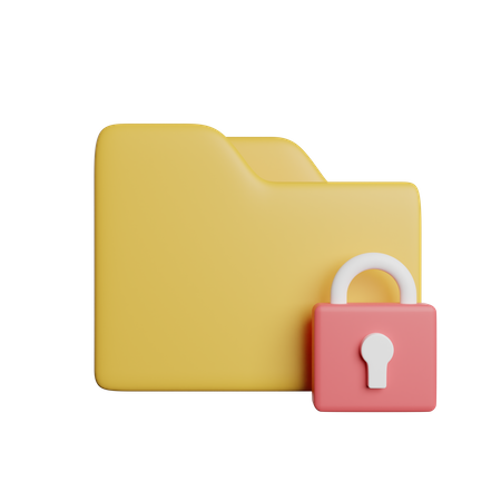 Locked Folder 3D Icon