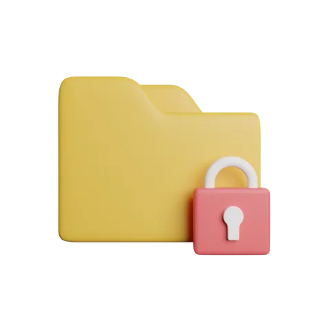 Locked Folder File 3D Icon